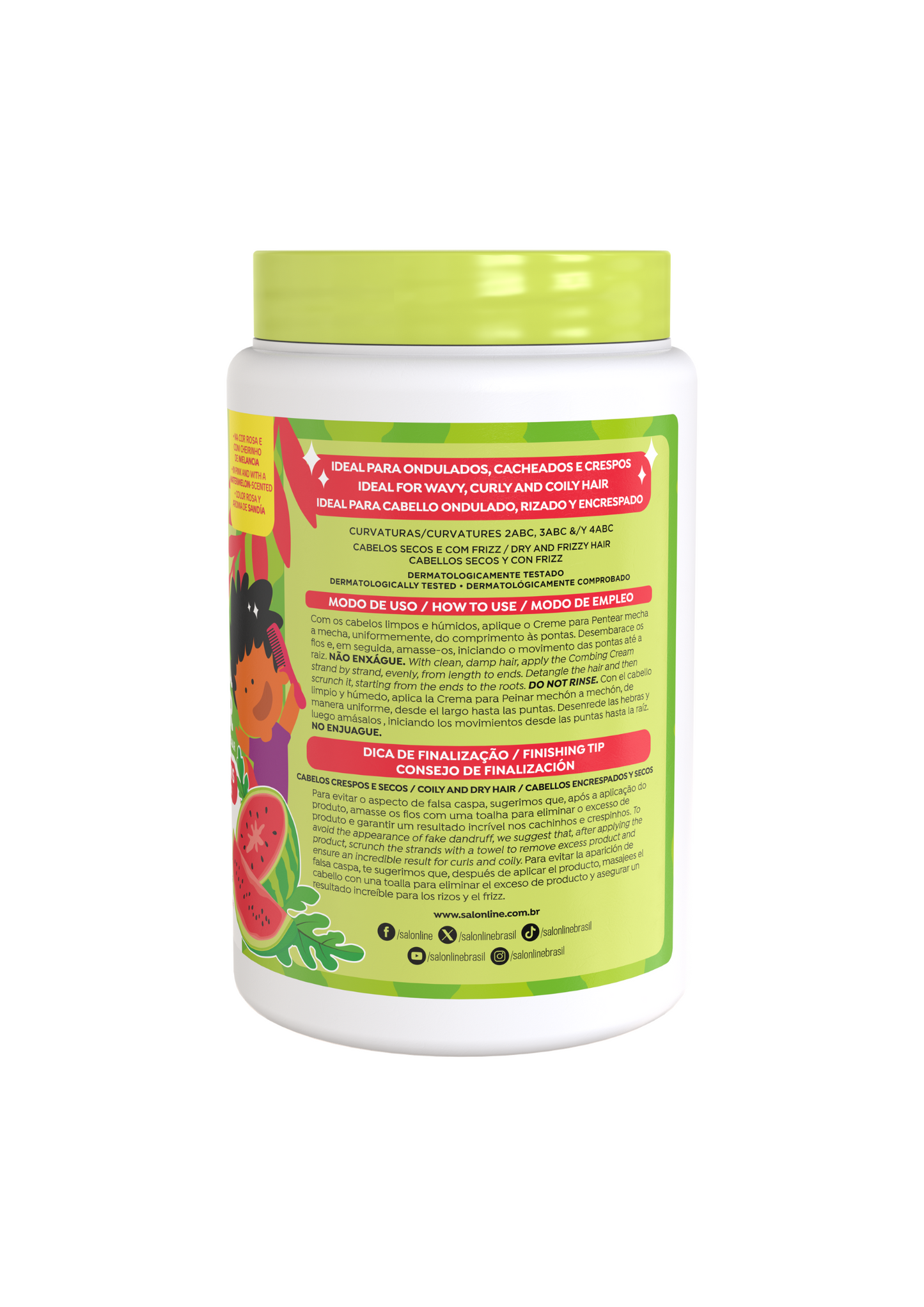 Kids Defined Curls Wassermelonen Leave-In Conditioner – Entwirrt Haar und definiert Locken