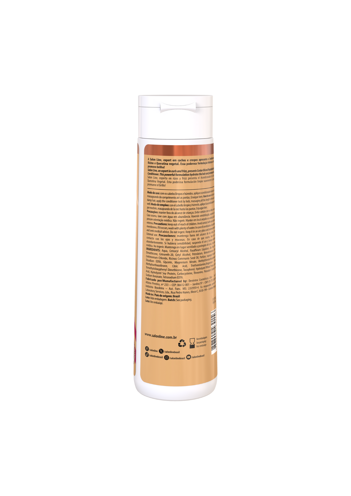 Salon Line SOS Cachos Keratin und Rizinusöl Spulung für lockiges Haar
