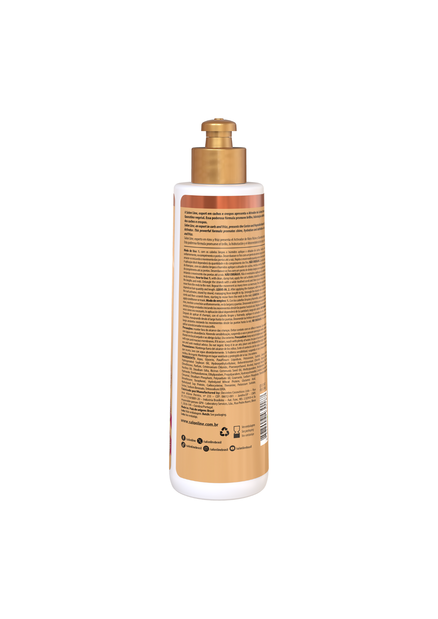 Salon Line SOS Cachos Keratin und Rizinusöl Lockenaktivator für lockiges Haar