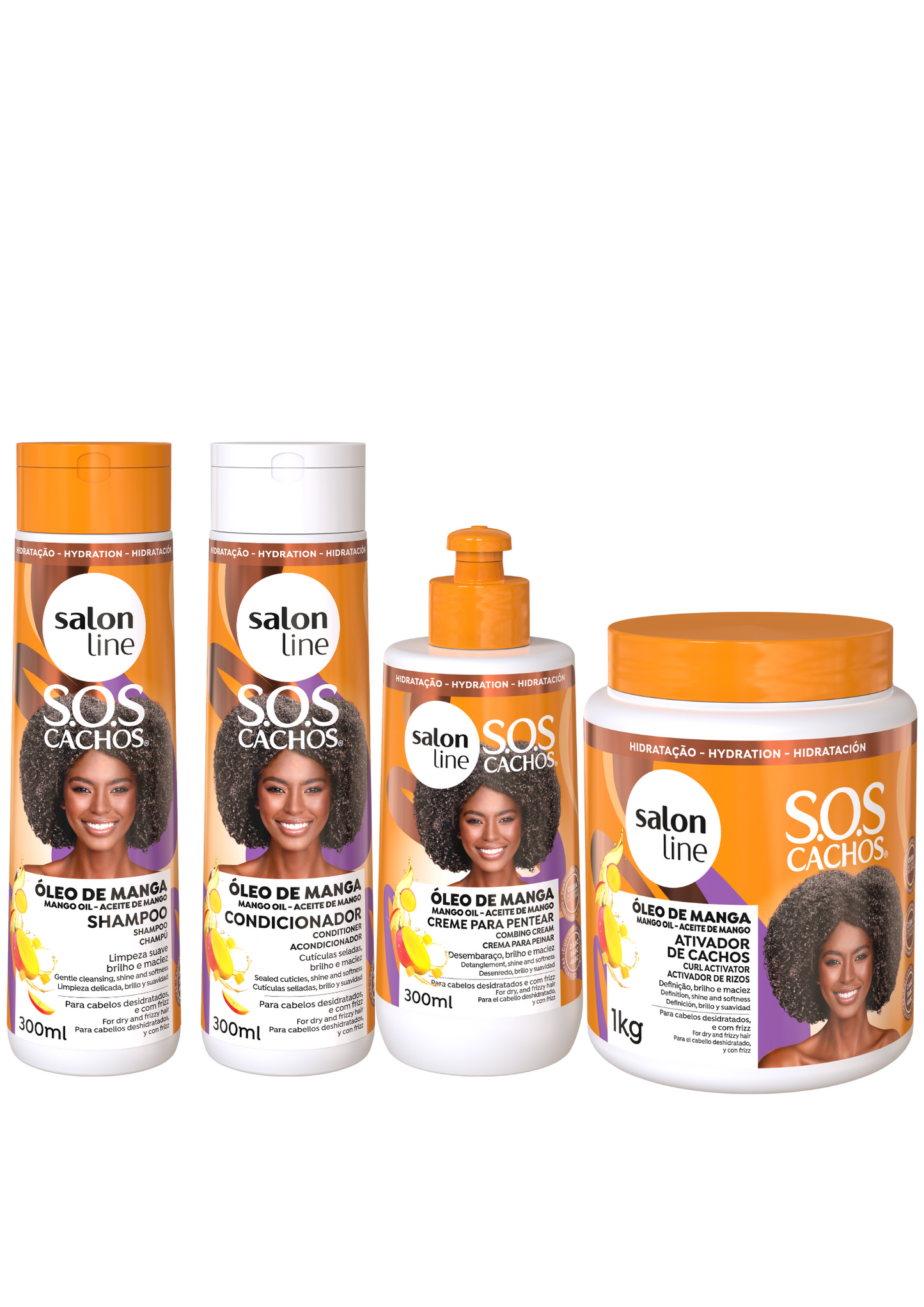 Mango Linie für lockiges Haar – Komplettes Set für intensive Lockenpflege