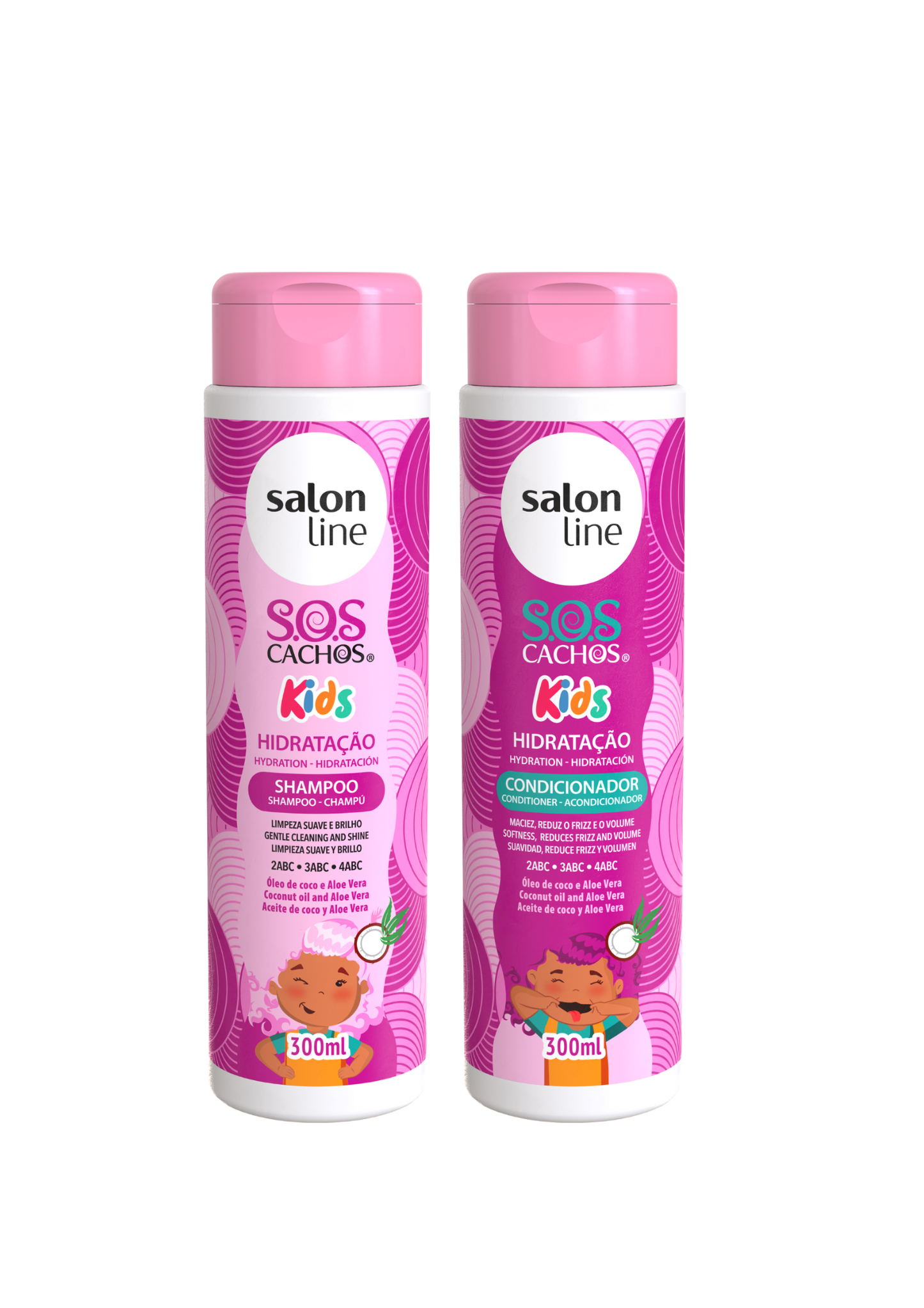 Salon Line SOS Cachos Kinder Spulung, shampoo, mask, lockenaktivator und kammcreme für lockiges Haar