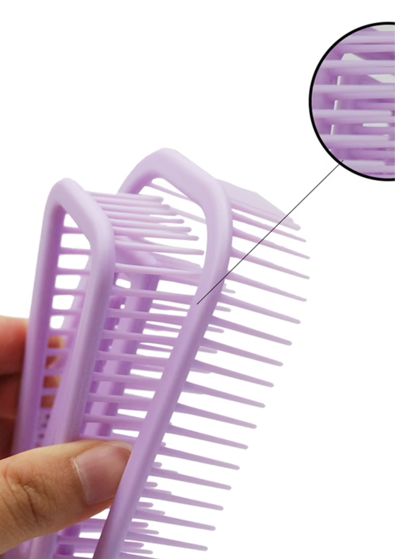 Detangling brush für nasses und trockenes Haar.