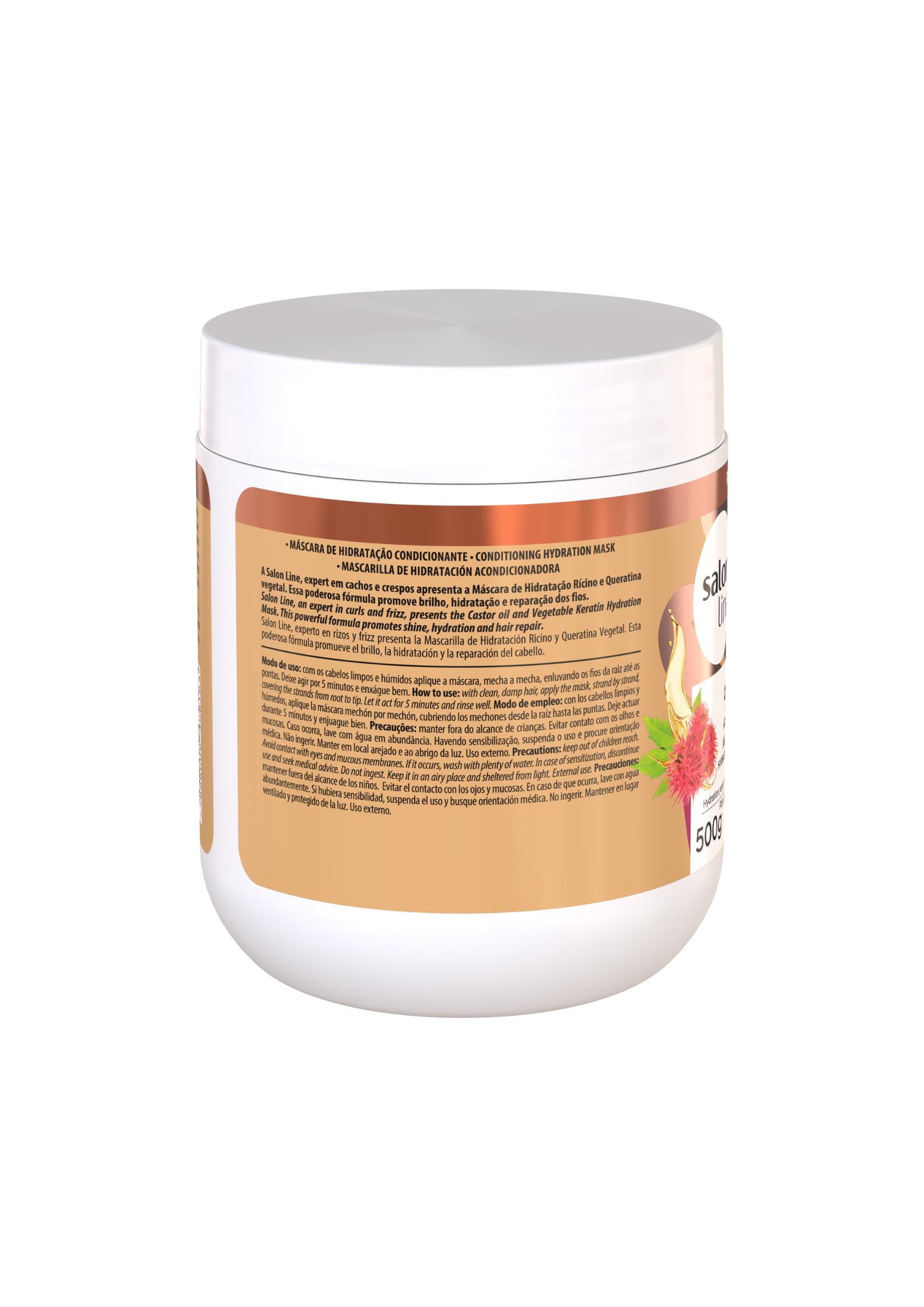 Salon Line S.O.S Cachos Mask Keratin and Castor Oil 500 g