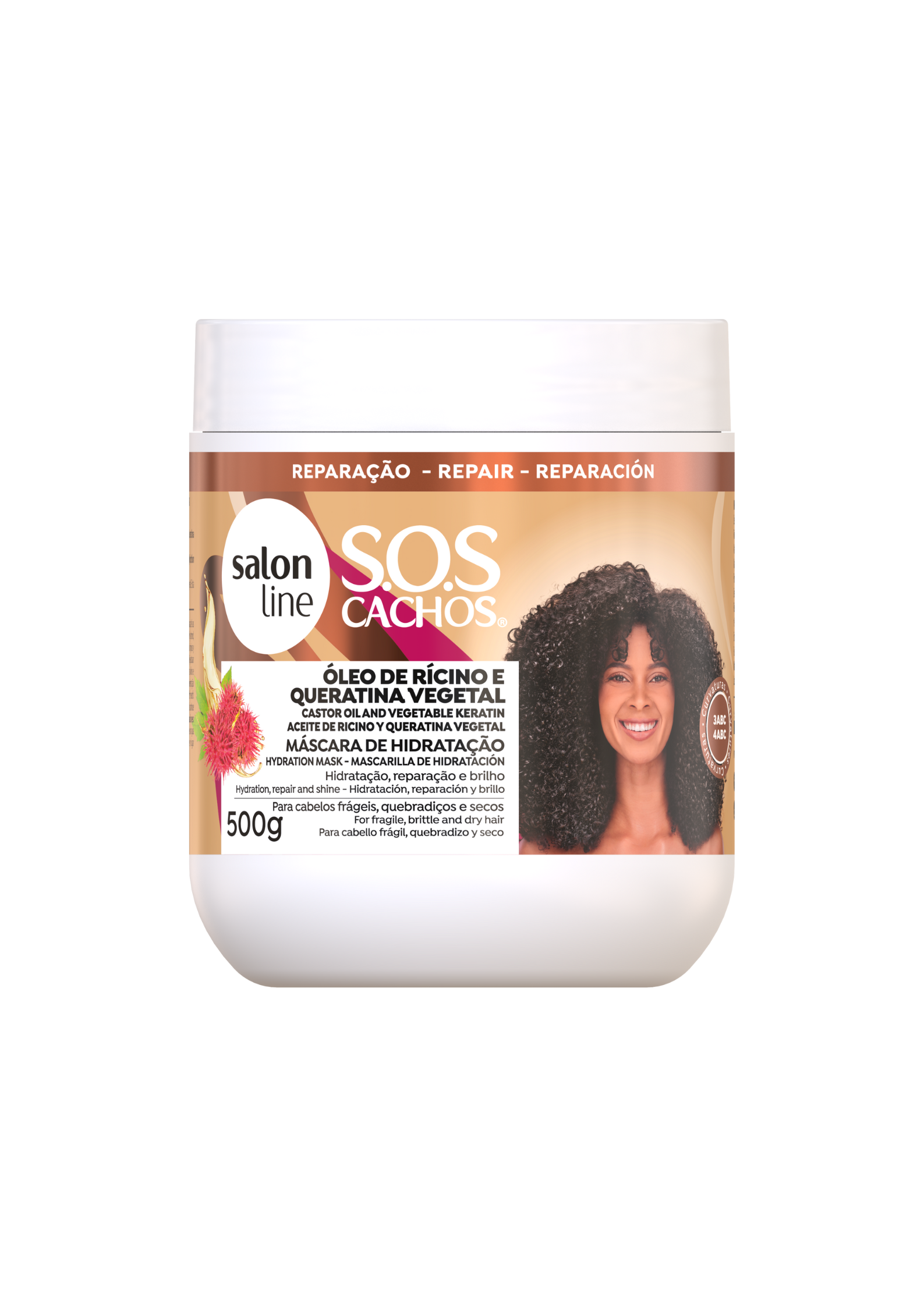 Salon Line S.O.S Cachos Mask Keratin and Castor Oil 500 g