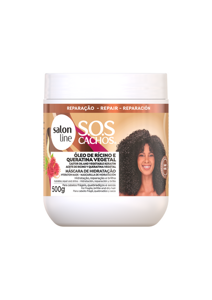 Salon Line S.O.S Cachos Mask Keratin and Castor Oil 500 g
