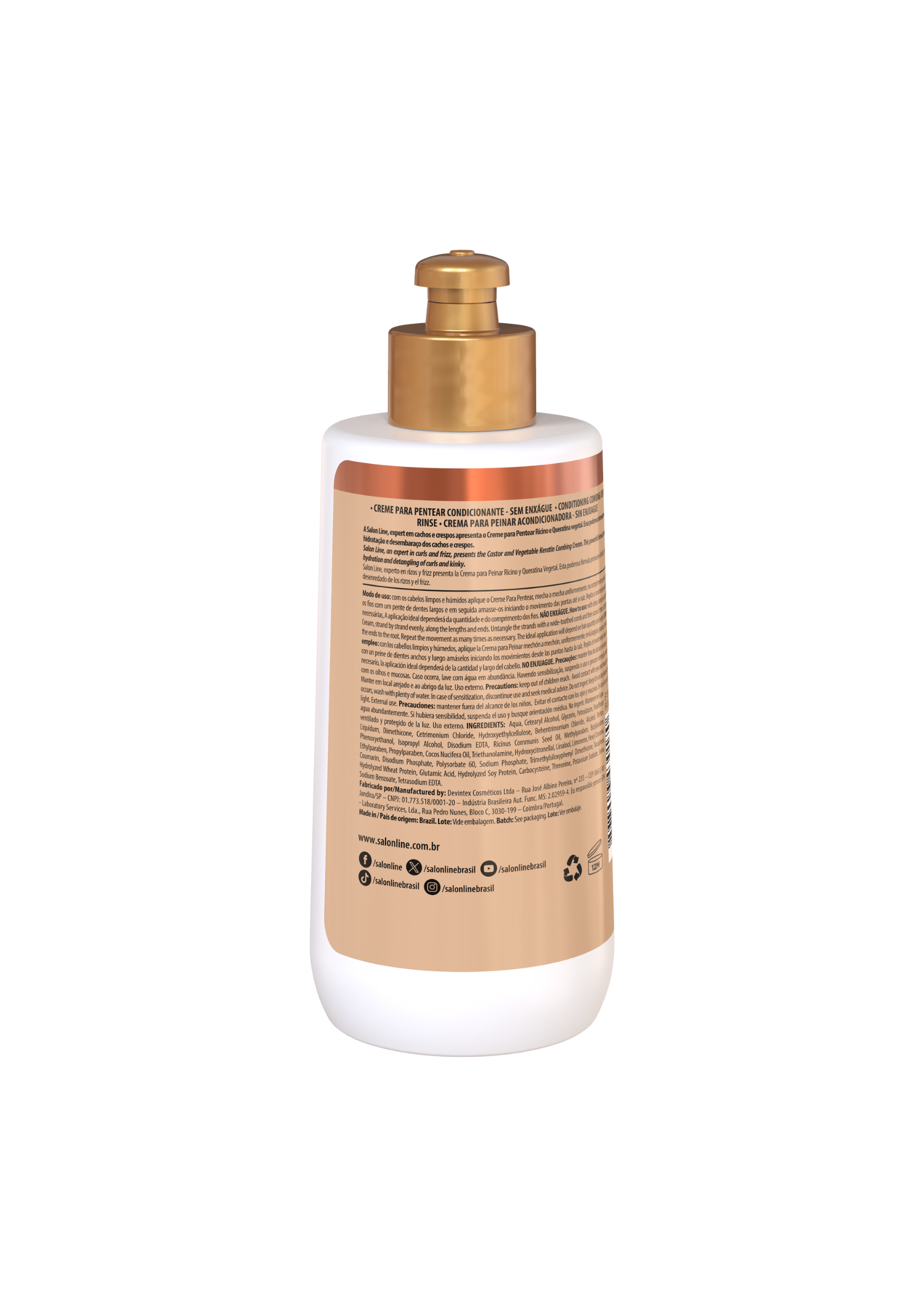 Salon Line SOS Cachos Keratin und Rizinusöl leave-in-conditioner für lockiges Haar