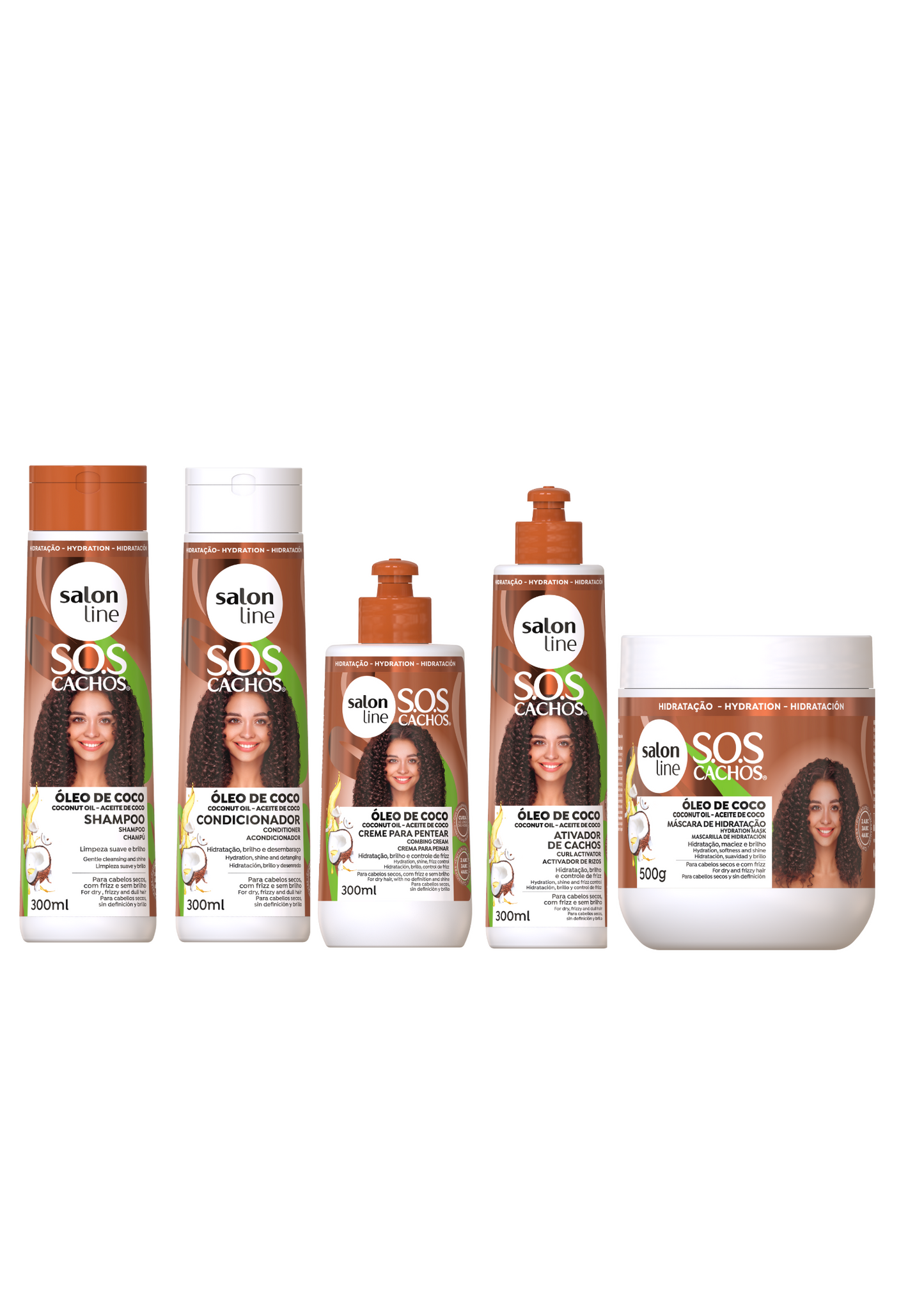 Kokos Linie für lockiges Haar – Haarpflege-Set für hydratisierte Locken