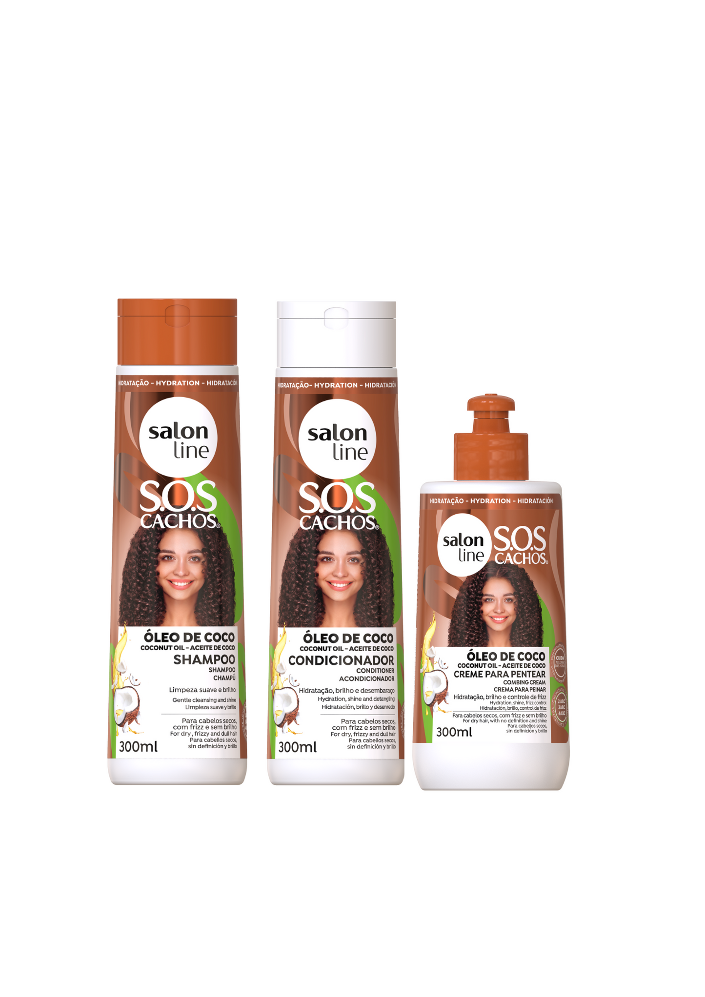 Kokos Linie für lockiges Haar – Leave-in Combing Cream für frizzfreie Locken