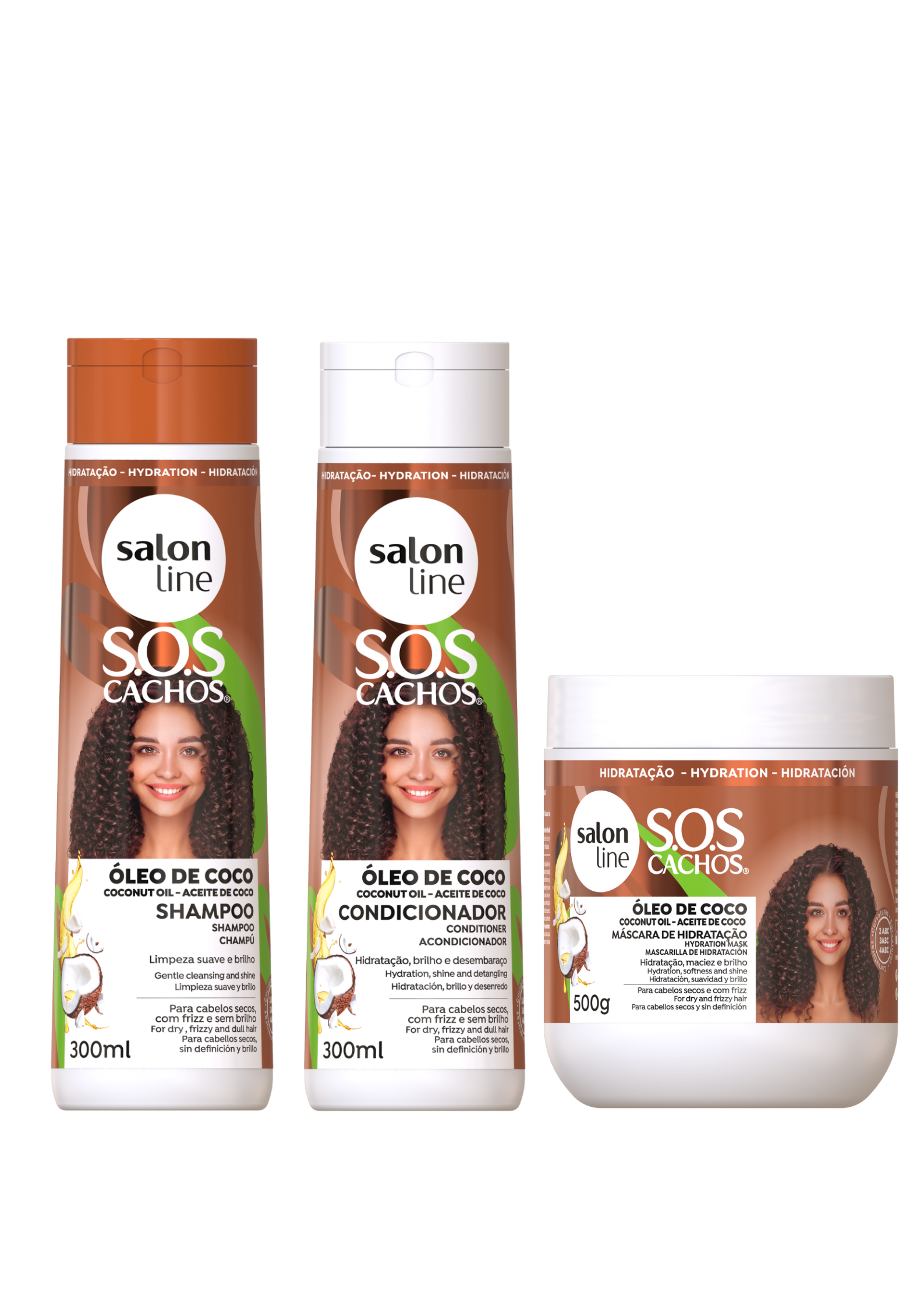 Kokos Linie für lockiges Haar – Schutz vor Haarbruch und Frizz