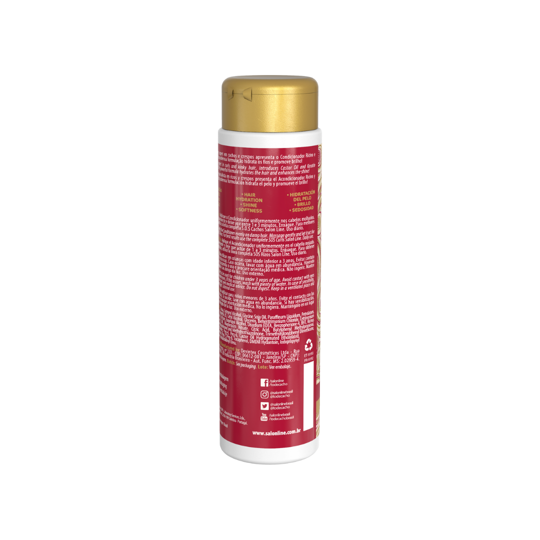Salon Line S.O.S Cachos Conditioner Keratin and Castor Oil 300 g