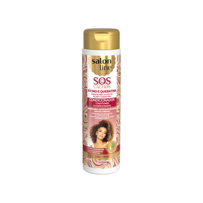 Salon Line SOS Cachos Keratin und Rizinusöl Spulung für lockiges Haar