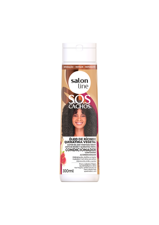 Salon Line SOS Cachos Keratin und Rizinusöl Spulung für lockiges Haar