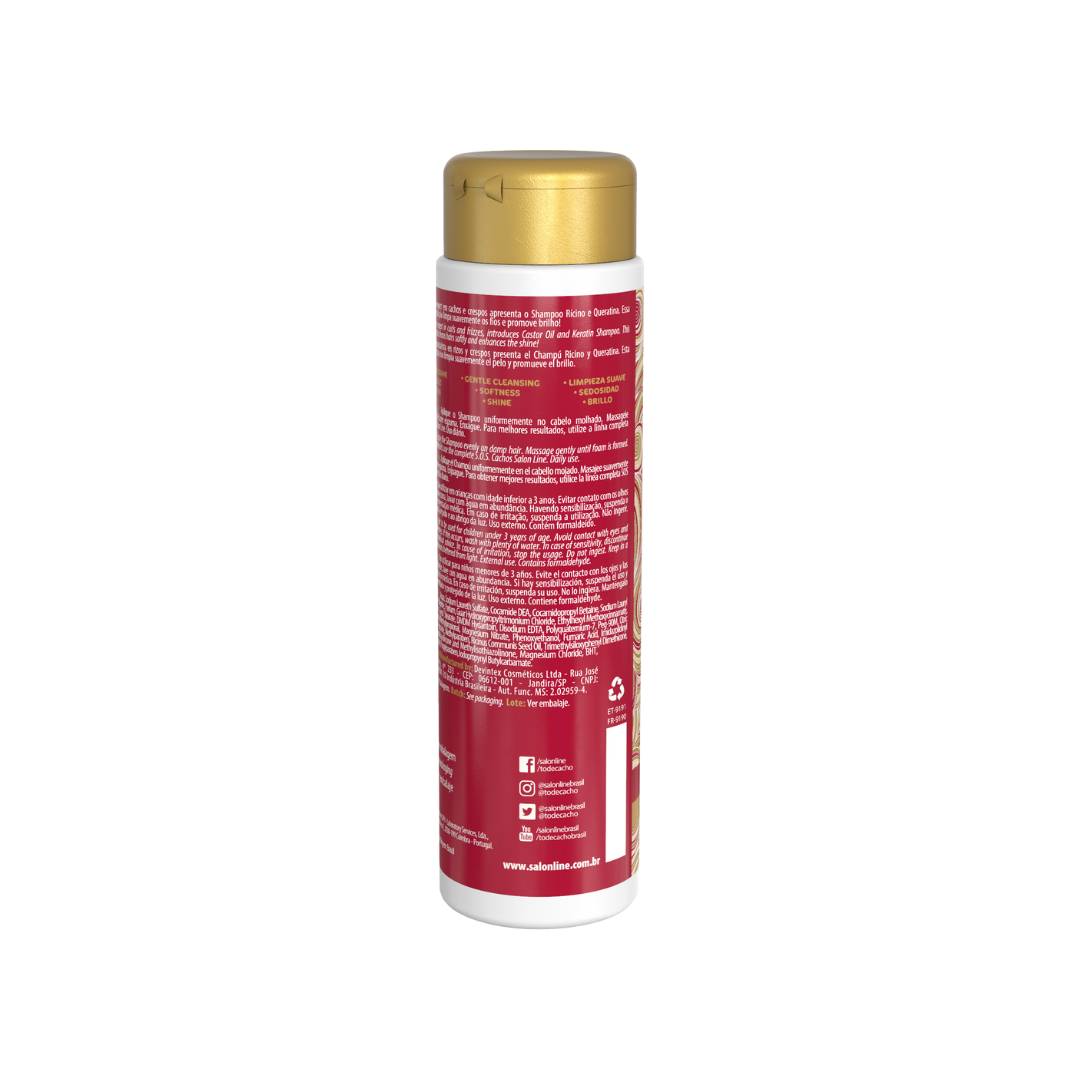 Salon Line S.O.S Cachos Shampoo Keratin and Castor Oil 300 g
