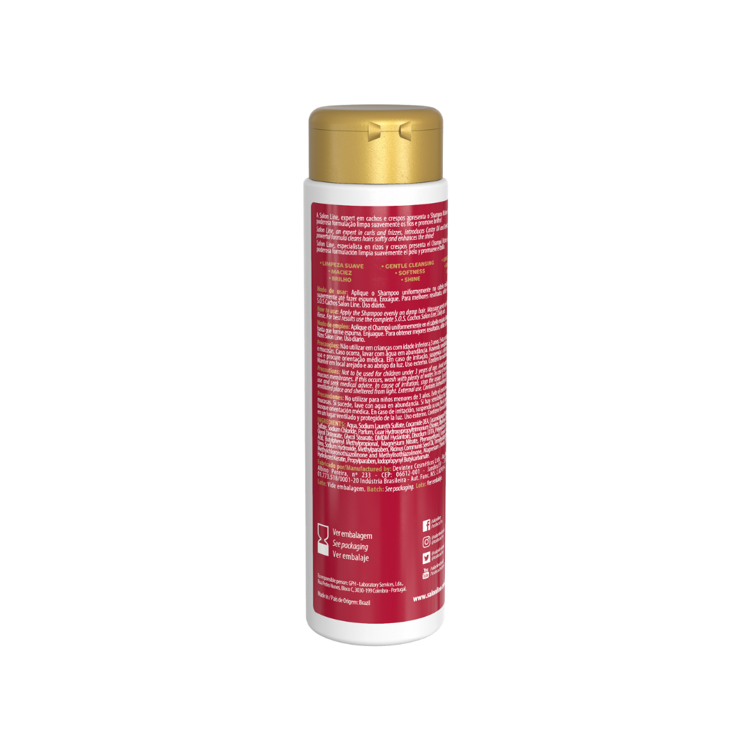 Salon Line S.O.S Cachos Shampoo Keratin and Castor Oil 300 g