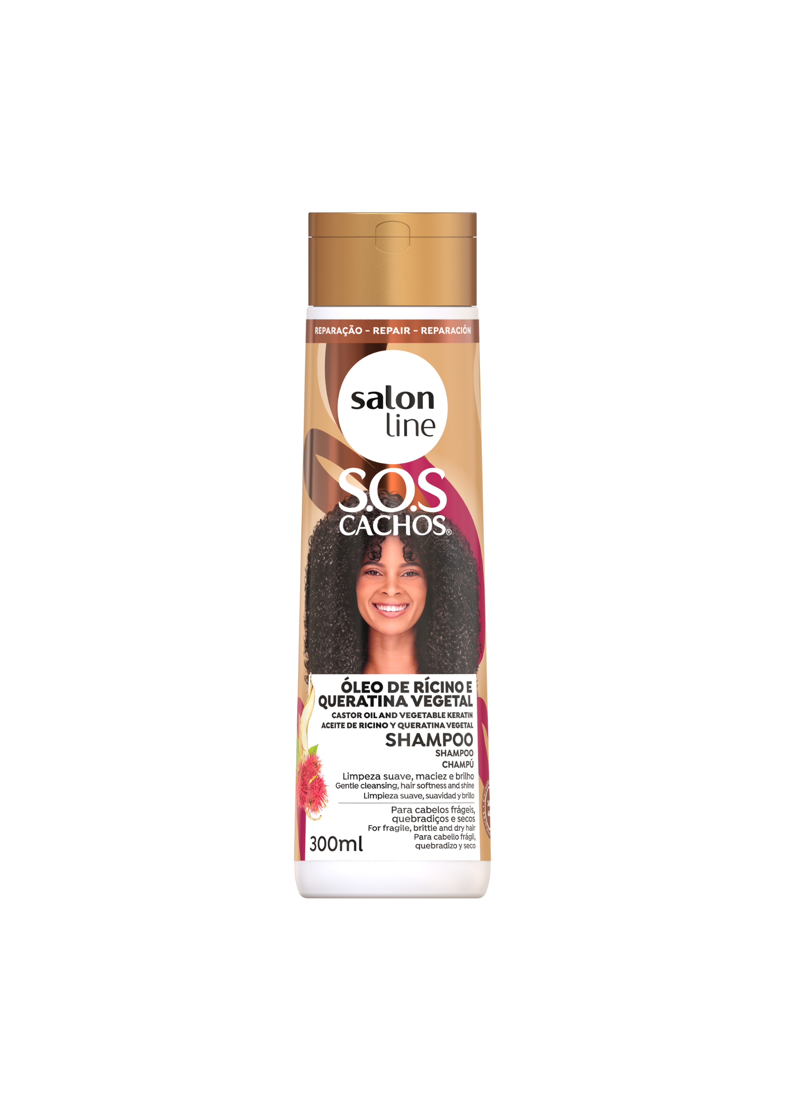 Salon Line SOS Cachos Keratin und Rizinusöl shampoo lockiges Haar