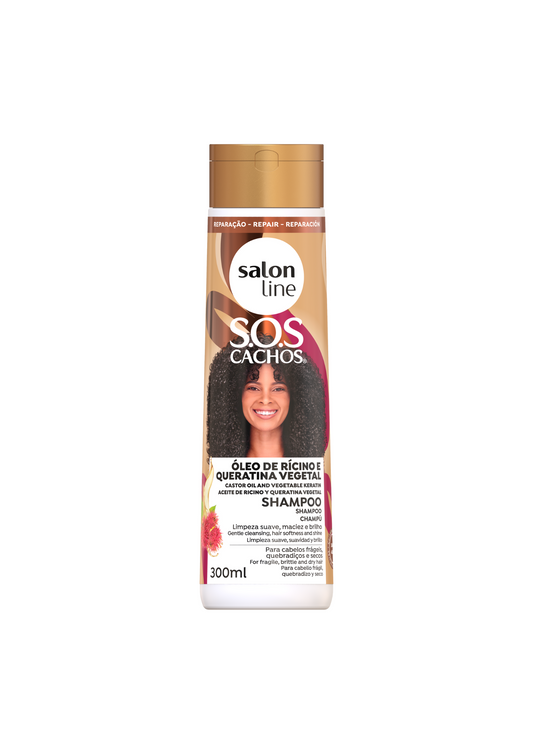 Salon Line SOS Cachos Keratin und Rizinusöl shampoo lockiges Haar