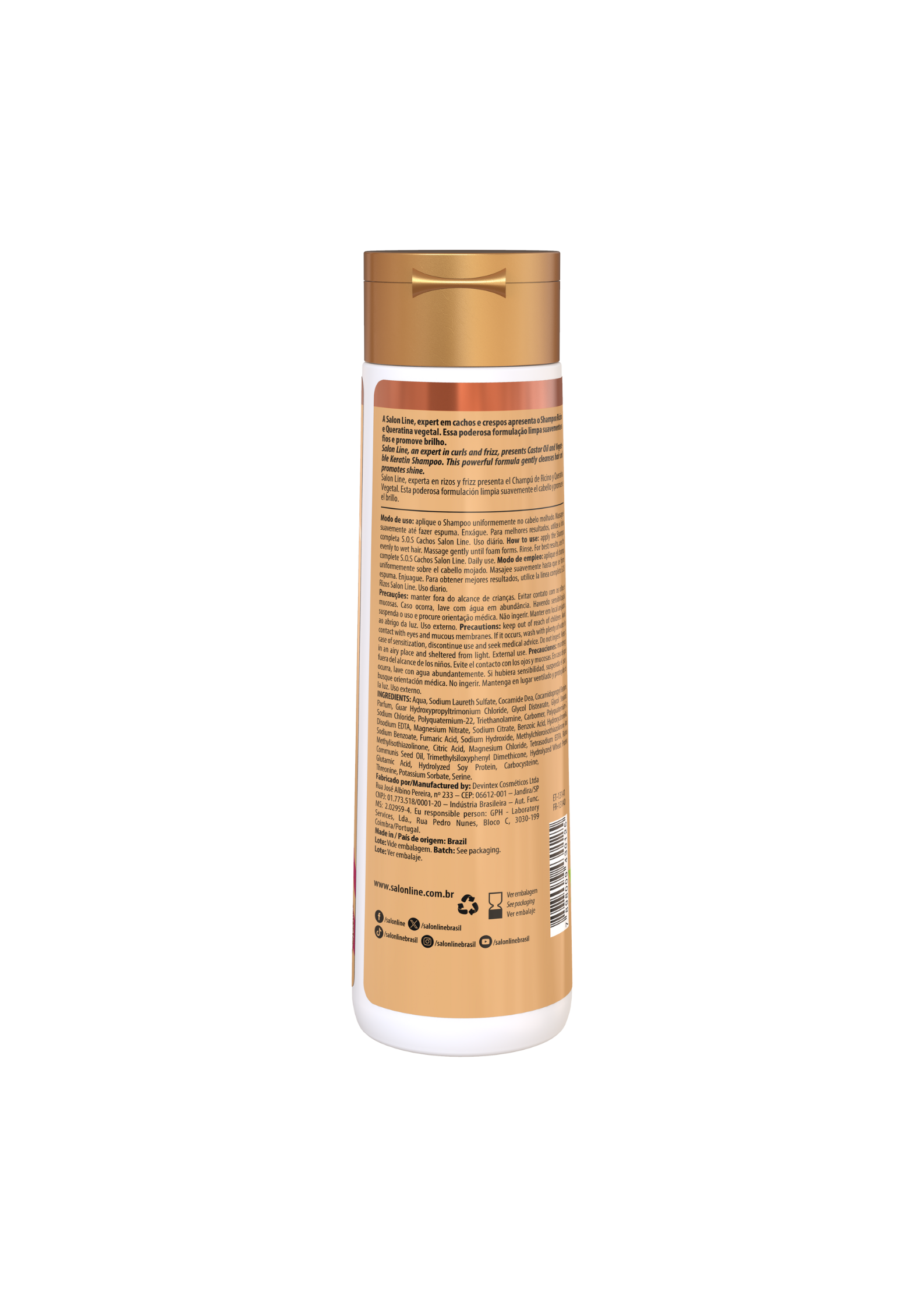 Salon Line SOS Cachos Keratin und Rizinusöl shampoo lockiges Haar
