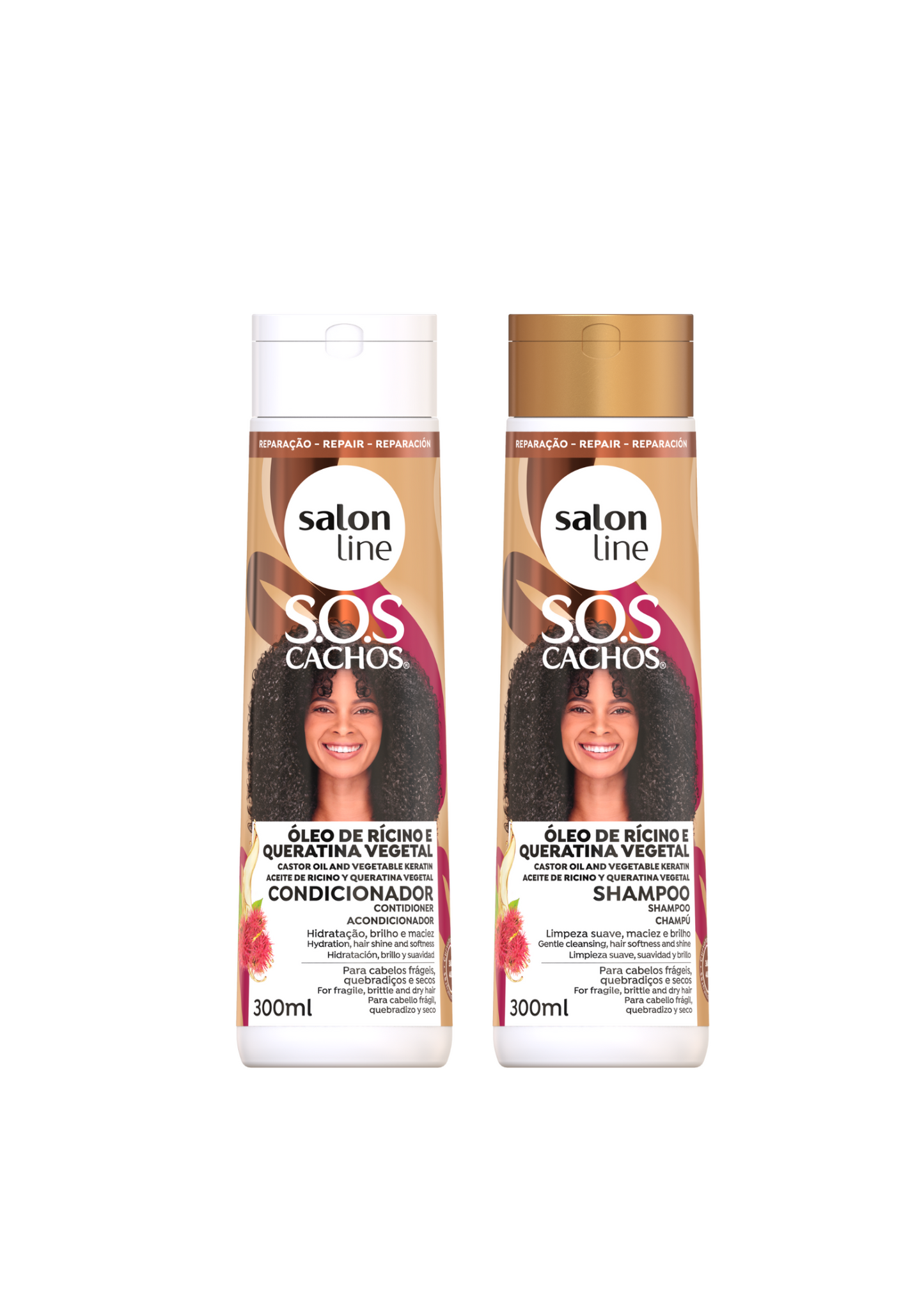 SOS Cachos Castor Oil & Keratin Set – Conditioner für definierte Locken