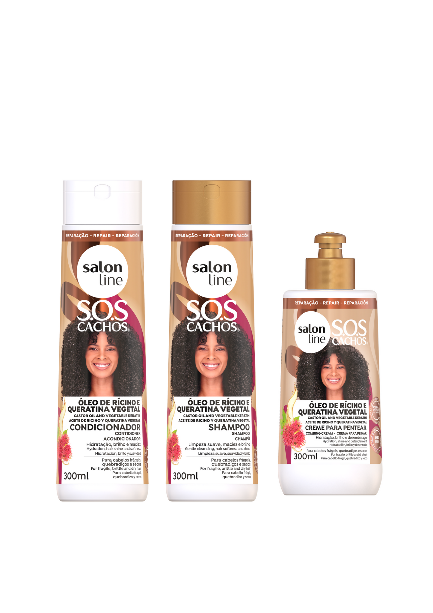 SOS Cachos Castor Oil & Keratin Set – Curl Activator für hydratisierte Locken