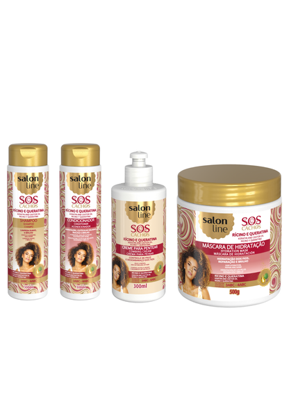 Salon Line S.O.S Cachos Keratin and Castor Oil Lockenbox