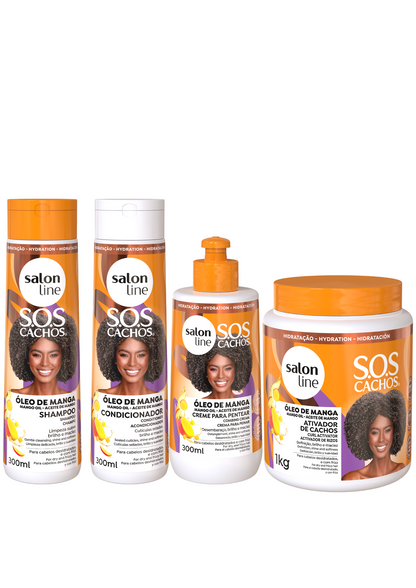Mango Linie für lockiges Haar – Komplettes Set für intensive Lockenpflege