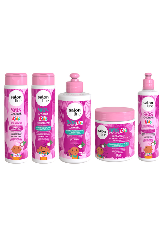 Salon Line SOS Cachos Kinder Spulung, shampoo, mask, lockenaktivator und kammcreme für lockiges Haar